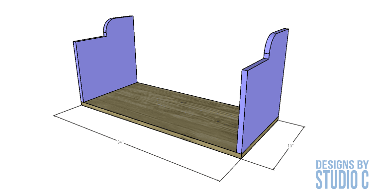 DIY furniture plans build Pottery Barn Inspired Murphy Entry Bench_sides 2