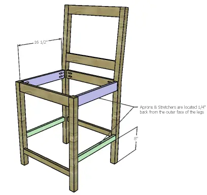 build x back stools side assemblies