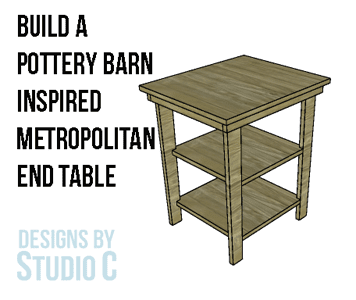 Diy Furniture Plans To Build A Pb Inspired Metropolitan End Table