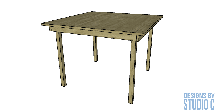 DIY furniture plans to build a folding table