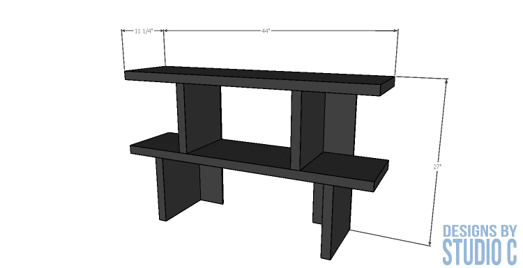 DIY Furniture Plans to Build PB Inspired Tacoma Stackable Shelving_Dimensions