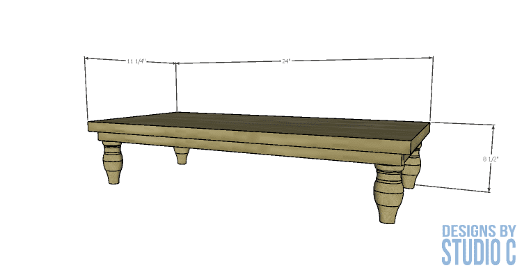 DIY Plans to Build a Laptop Table_Dimensions