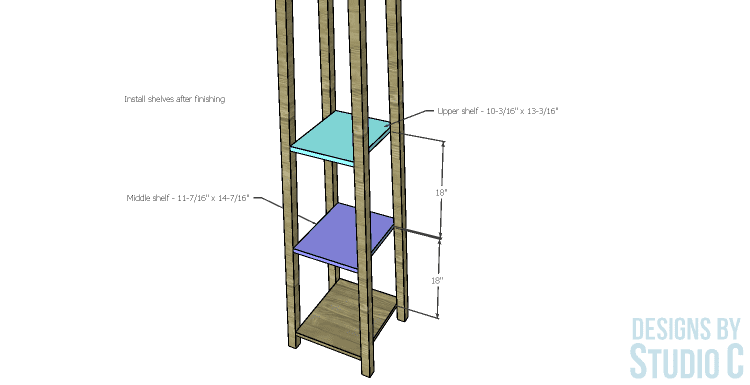 DIY Furniture Plans to Build a Livingston Coat Rack_Shelves