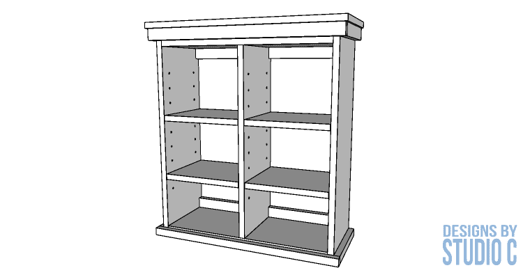 DIY Furniture Plans to Build a Pottery Barn Inspired Newport Wall Cabinet 