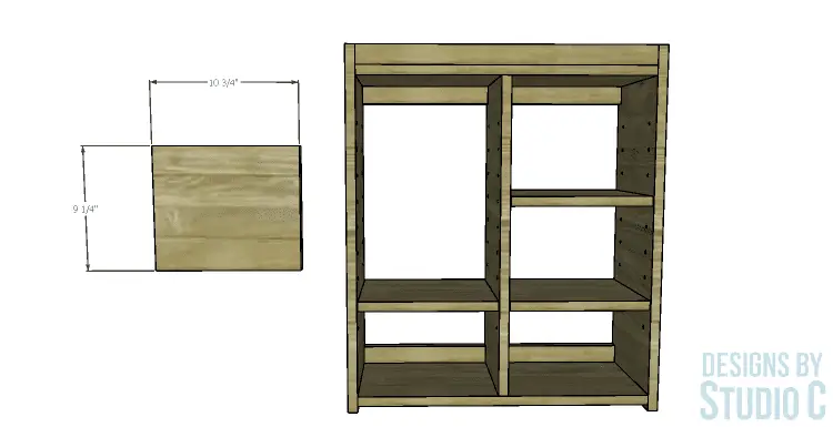 DIY Furniture Plans to Build a Pottery Barn Inspired Newport Wall Cabinet_Shelves