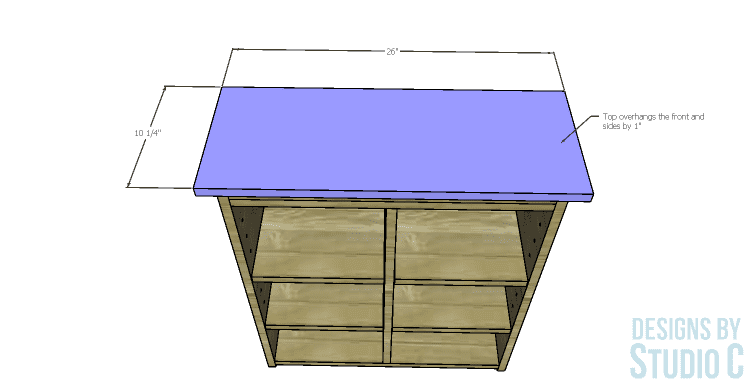 DIY Furniture Plans to Build a Shoe Storage Bench_Top
