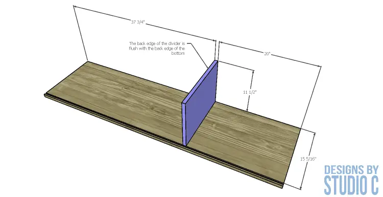 DIY Plans to Build a Hamilton Media Stand_Lower Cabinet Divider
