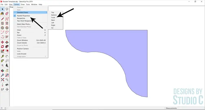 How to Create Printable Templates for Woodworking in SketchUp_View