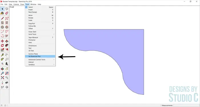 How to Create Printable Templates for Woodworking in SketchUp_Plot