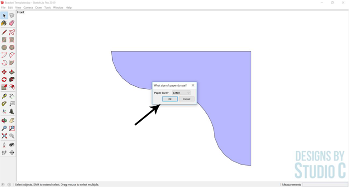 How to Create Printable Templates for Woodworking in SketchUp_Paper Size