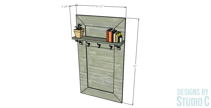 DIY Furniture Plans to Build a McKinley Entryway Shelf_Dimensions