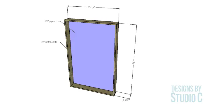 DIY Furniture Plans to Build a Durant Wall Mirror_Base & Frame
