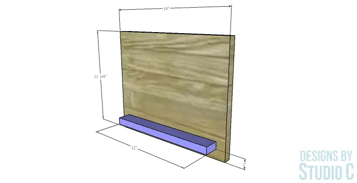 DIY Furniture Plans to Build a Tablet Stand_Base & Ledge