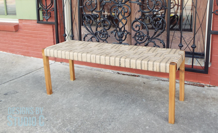 Build a Bench with a Woven Jute Seat