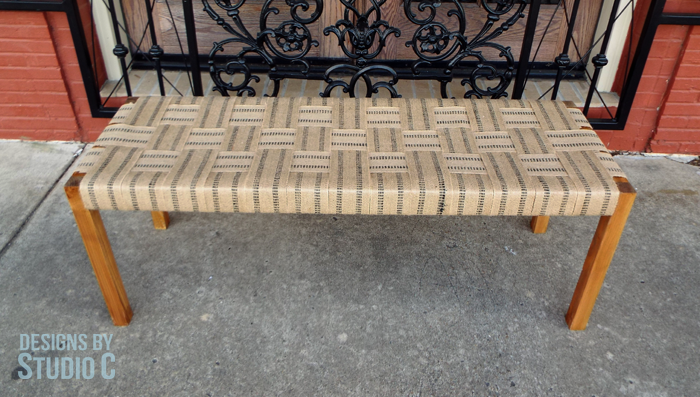 Build a Bench with a Woven Jute Seat_Completed