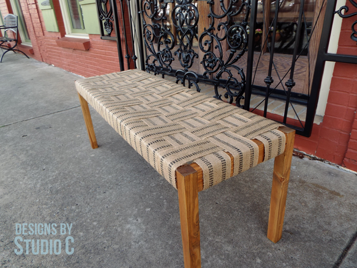 Build a Bench with a Woven Jute Seat_Angled View