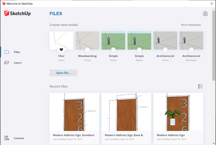 import templates into sketchup online