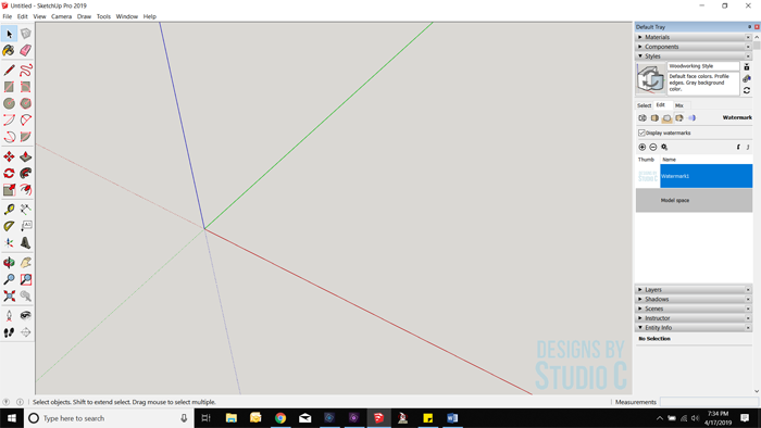 How to Add a Watermark in SketchUp_Workspace