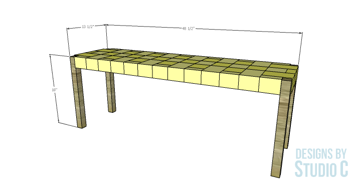 Build a Bench with a Woven Jute Seat_Dimensions