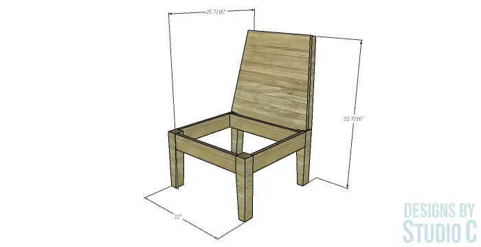 DIY Furniture Plans to Build an Upholstered Chair_Dimensions
