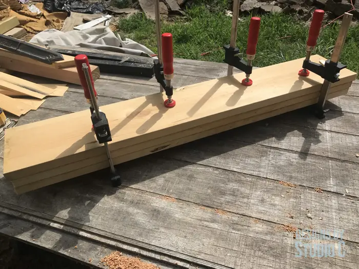 DIY Tapered Furniture Legs_1x6 Clamped