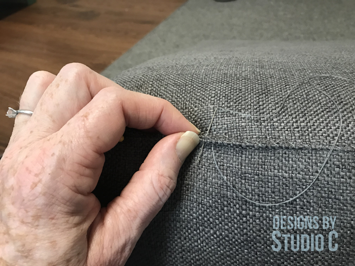 DIY Furniture Plans to Build an Upholstered Chair, Part Four - The Seat Cushion_Stitch Cover Closed