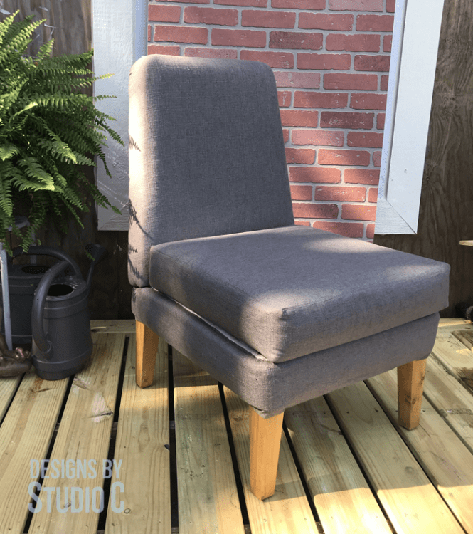 DIY Furniture Plans to Build an Upholstered Chair, Part Four - The Seat Cushion_Completed Chair