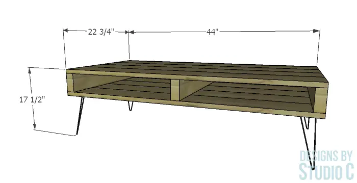 DIY Furniture Plans to Build a Pallet Coffee Table_Dimensions