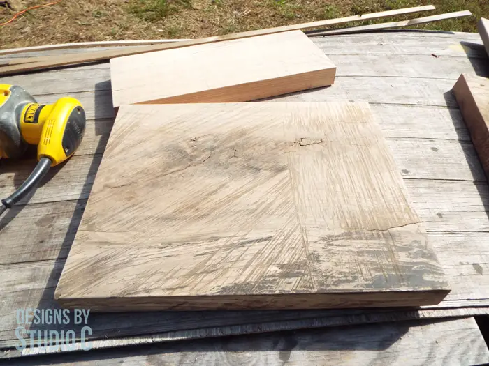 DIY Wood Slab End Table_Sanded