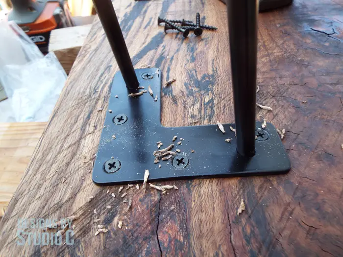 DIY Wood Slab End Table_Screws
