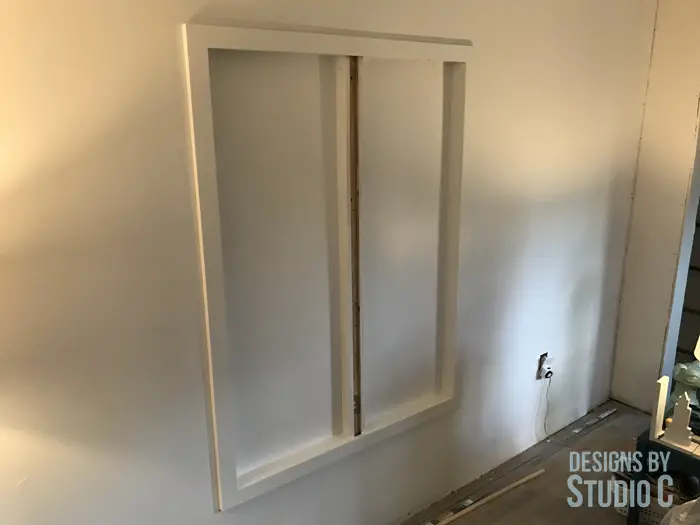 DIY Wall Shelving Between the Studs_Framed and Painted