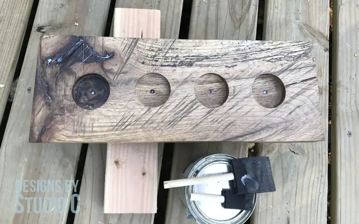DIY Wood Slab Candle Holder_Finish