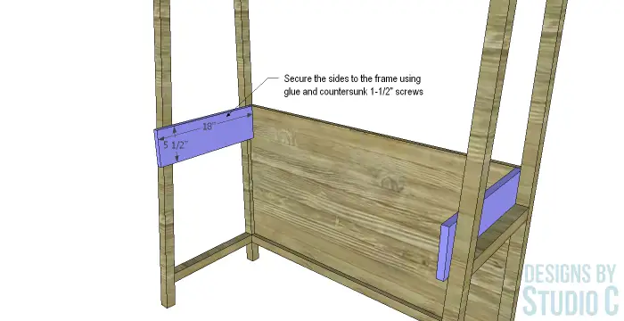 DIY Furniture Plans Build Modern Wall Desk_Desk Sides