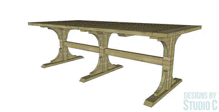 DIY Furniture Plans Build World Market Inspired Monroe Dining Table_View