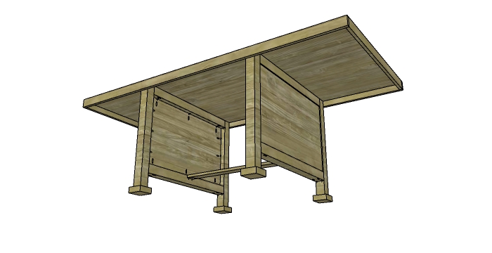Free Plans to Build a Joss & Main Inspired Wesley Dining Table_Underside