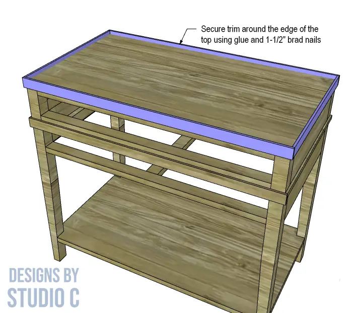 build grace side table _ top trim