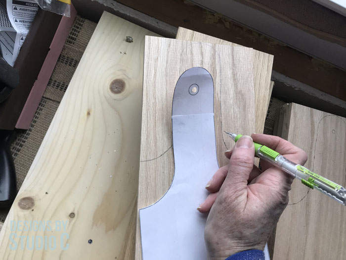 DIY Oak Breadboard_Trace Template