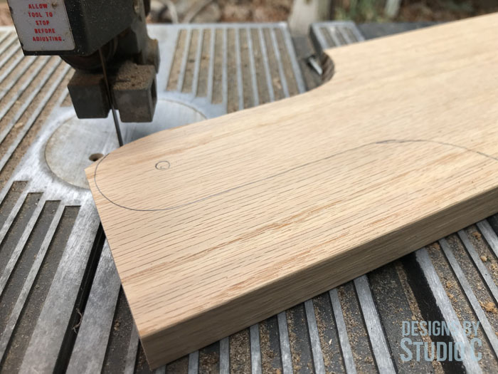 DIY Oak Breadboard_Bandsaw End