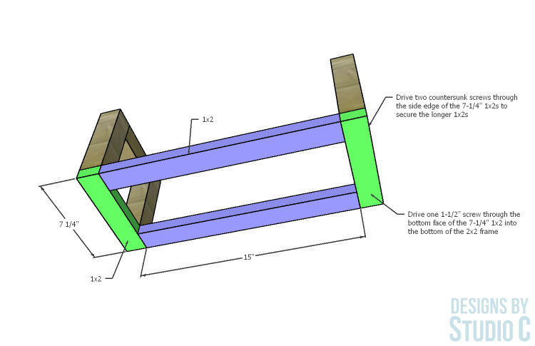 DIY Furniture Plans to Build the Carson Shelves_Lower Frame