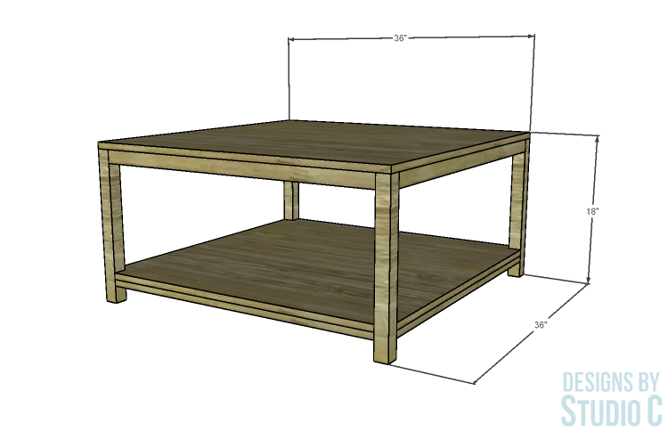 Free Plans to Build a Joss & Main Inspired Ave Six Merge Coffee Table_Dims