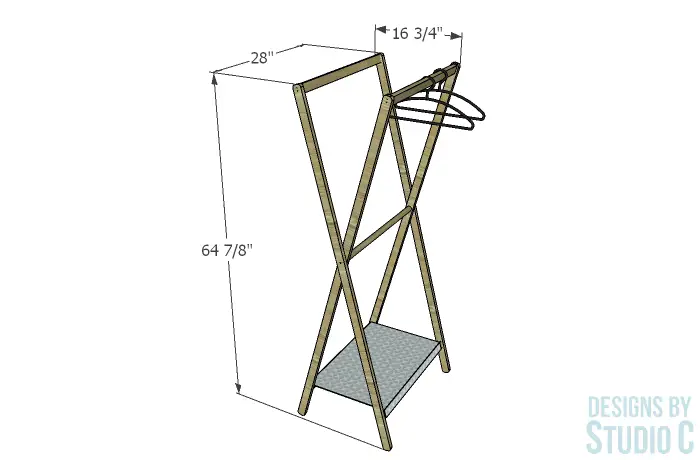DIY furniture plans build folding rack _dimensions