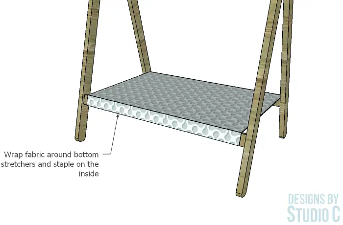 DIY furniture plans build folding rack _fabric shelf