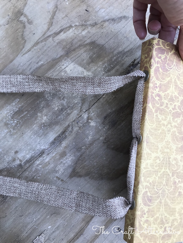 how to make a ribbon notebook_ribbon spine