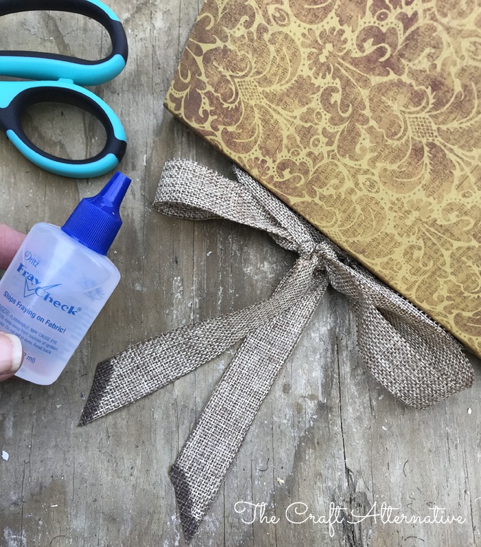 how to make a ribbon notebook_Fray Check