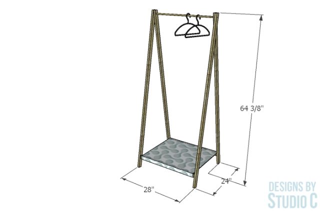 Easy to Build Folding Clothes Rack