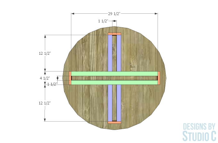 build dante coffee table underside top