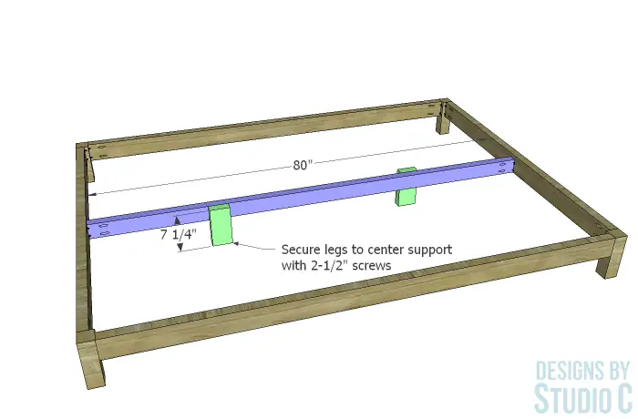 build easy platform bed center slat support