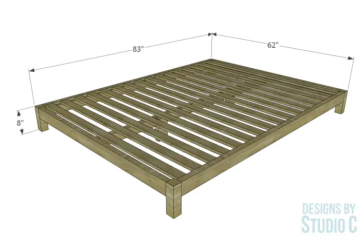build easy platform bed dimensions