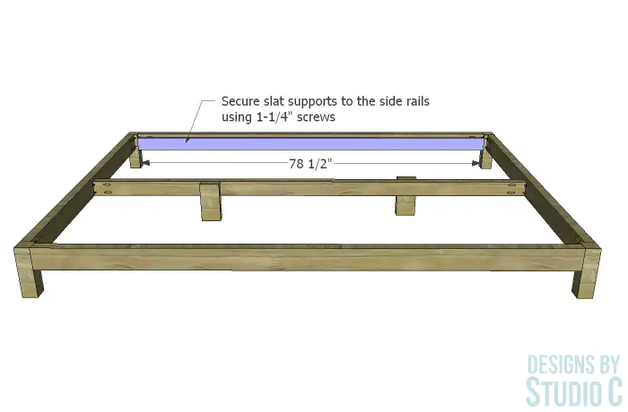 build easy platform bed side slat supports
