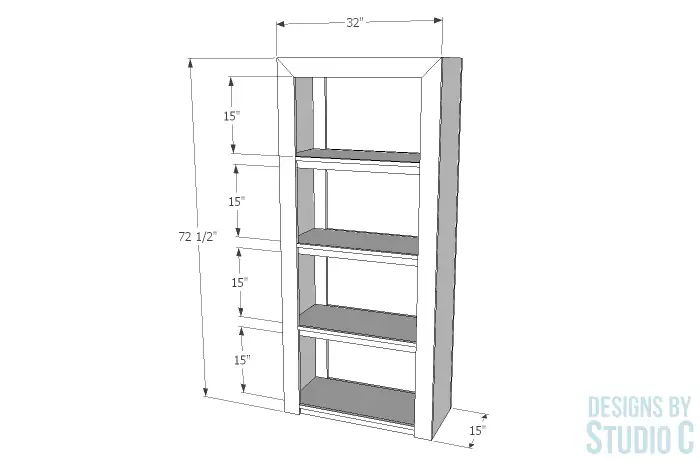 build dillon tall bookcase _ dimensions